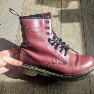 Dr Martens Cherry Red Smooth 1460 8-Eye Boots